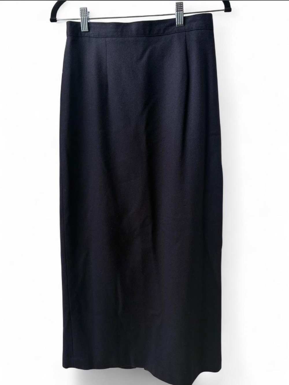 Sag Harbor 100% Wool pencil Skirt lined back slit secretary city chic modest 8